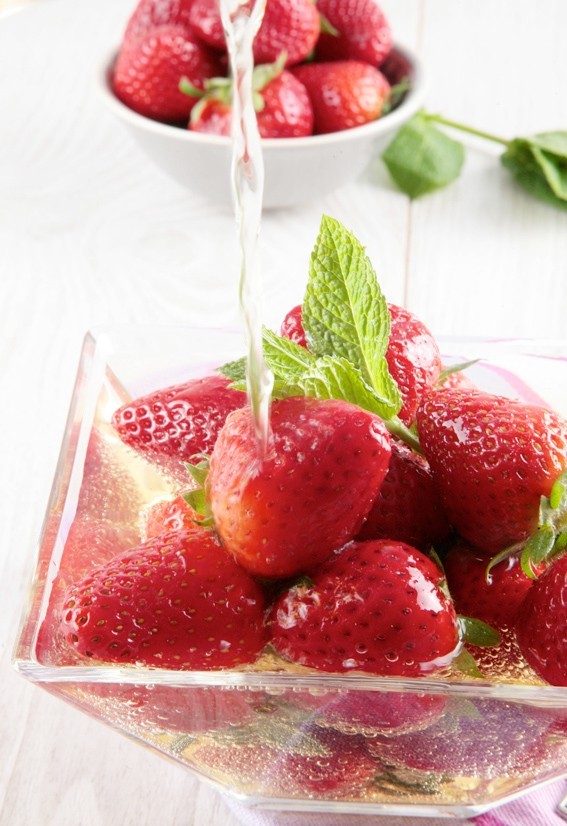 Fresas con Vinagre de Manzana de Ybarra
