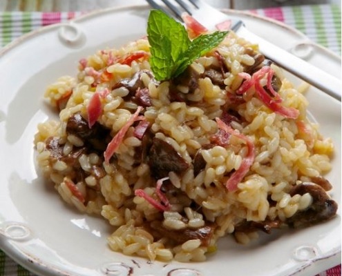 receta ybarra risotto de boletus y jamon iberico