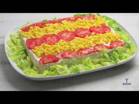 Pastel frío de Ensalada Californiana Isabel y Mayonesa Ybarra