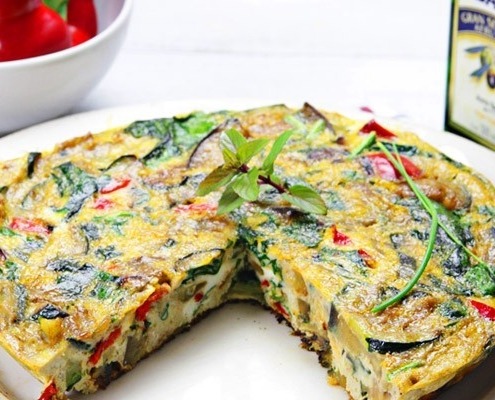 frittata de verduras con aove Ybarra