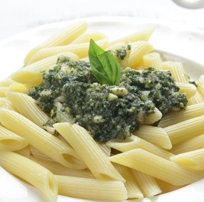 recetas Ybarra de macarrones al pesto