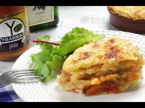 Pastel de Patata, Atún y Pisto Ybarra