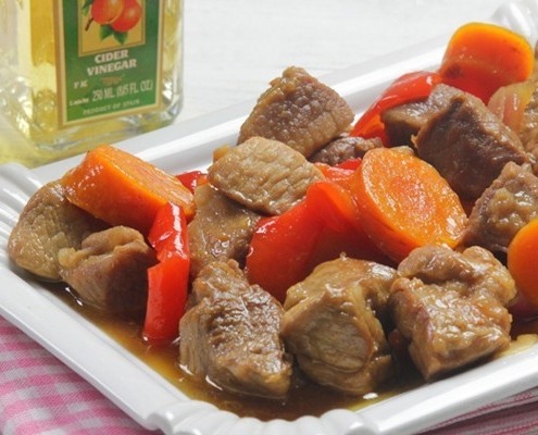 estofado de cerdo agridulce con vinagre Ybarra