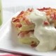 Milhojas de patata y bacon con alioli Ybarra