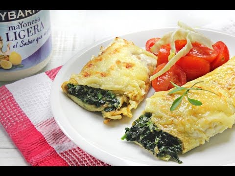 Rollito de Tortilla, Espinacas y Queso