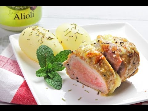 Solomillo Relleno con Jamón y Queso y Alioli Ybarra