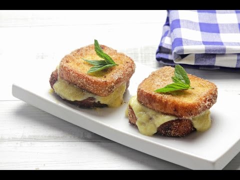 Mini Torrijas rellenas de Crema Pastelera