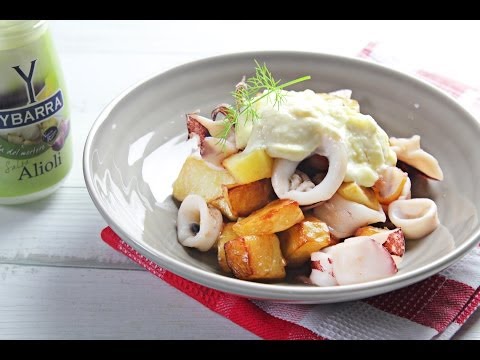 Calamares con Patatas y Alioli Ybarra