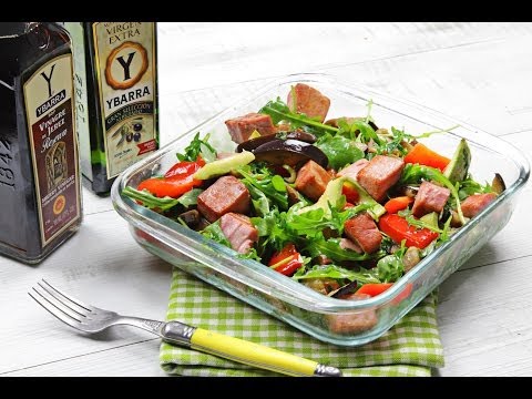 Ensalada de Atún fresco y Verduras a la Parrilla con Aceite de Oliva Virgen Extra Ybarra