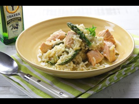 Risotto de Espárragos y Salmón
