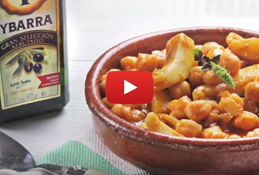 Sepia con garbanzos
