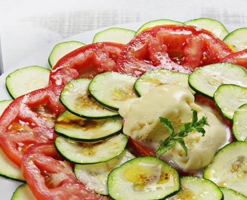 recetas ybarra carpaccio de calabacin con helado de aove ybarra