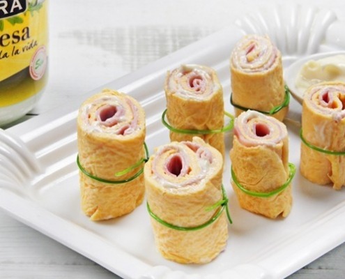 Delicias de tortilla y jamón y Mayonesa Ybarra