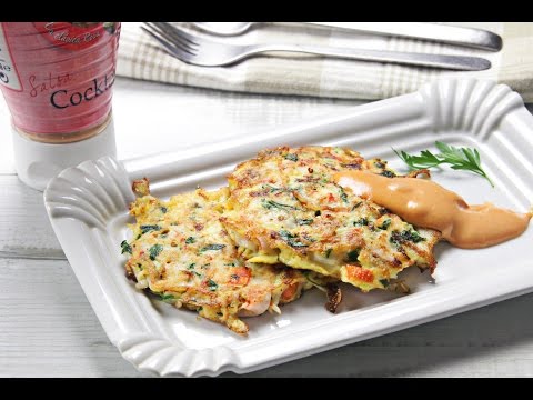 Tortitas de Cangrejo con Cocktail Ybarra