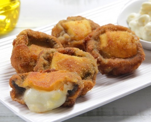 receta ybarra de champiñones empanados en aceite suave
