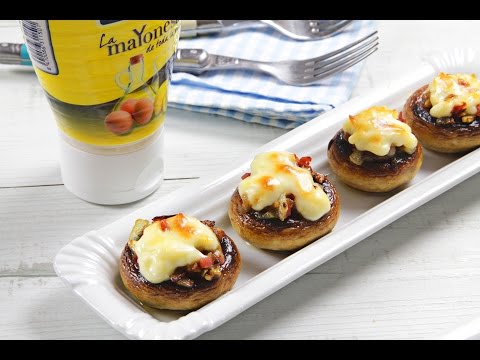 Champiñones rellenos gratinados