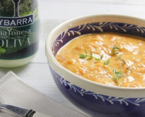 tomates a la crema mayonesa oliva
