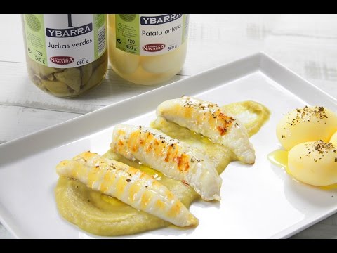 Rape con crema de judias verdes Ybarra