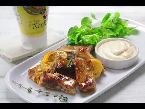 Costillas con Alioli Ybarra de manzana
