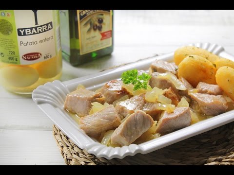 Lomo de cerdo encebollada