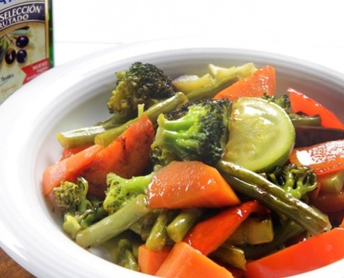 verduras con aceite de oliva