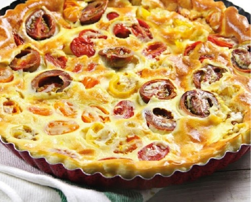 Quiche de tomatitos cherry