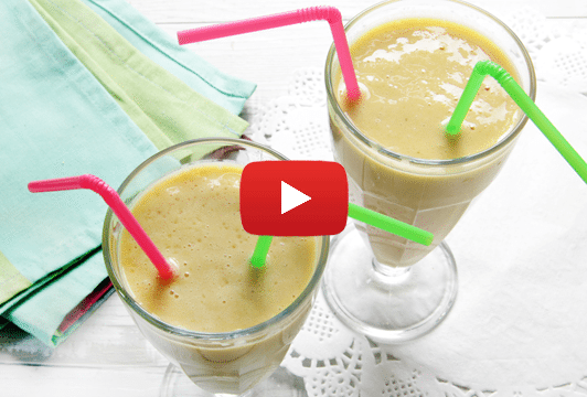 Smoothie de plátano y mango
