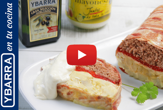 Pastel de carne y tortilla de patatas