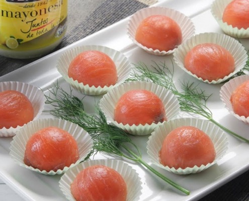 Bombones de salmón