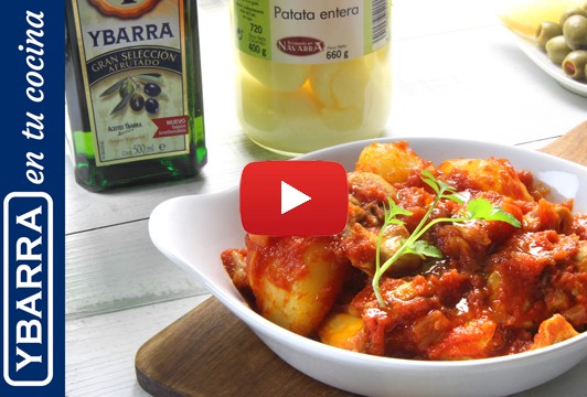 Conejo con tomate y patatas Ybarra