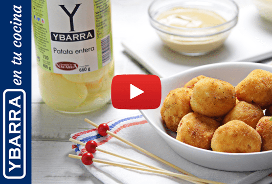 Bolitas de patatas Ybarra y queso