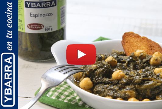 Espinacas Ybarra con garbanzos