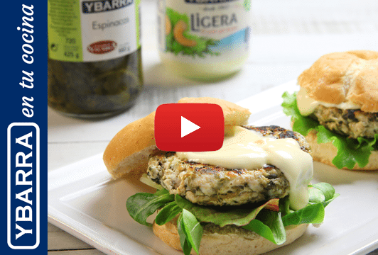 Hamburguesa de pollo y espinacas Ybarra