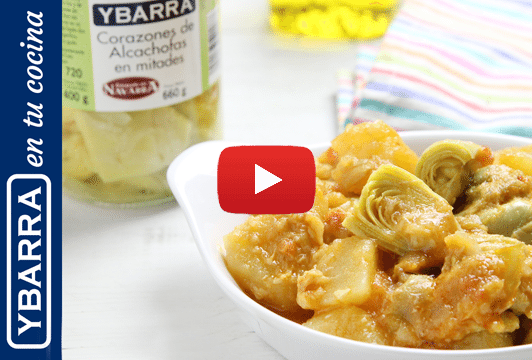 Patatas con alcachofas Ybarra