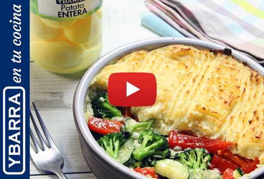 Parmentier de parmesano y verduritas