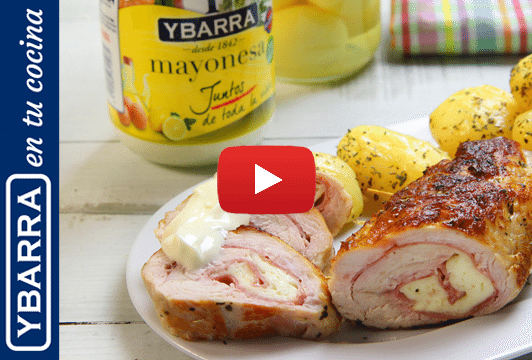 Rollito de pavo al horno con patatas Ybarra