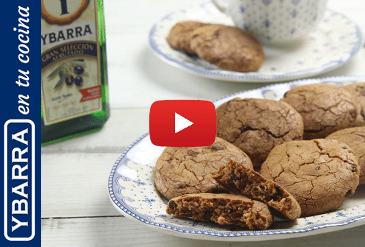 Cookies de chocolate y aceite de oliva Virgen Extra Ybarra
