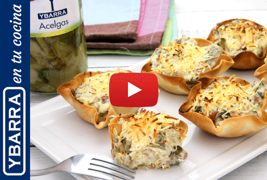 Tartaletas de acelgas Ybarra a la crema