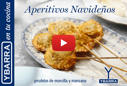 Piruletas de manzana y morcilla