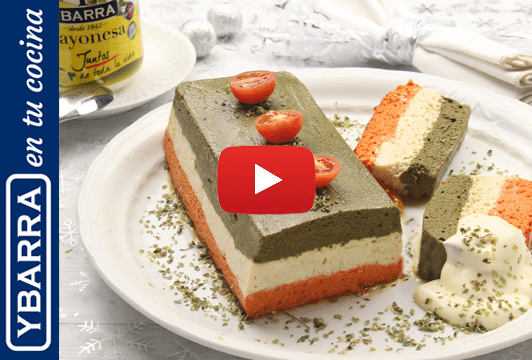 Pastel de Navidad tricolor