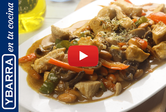 Pollo con almendras