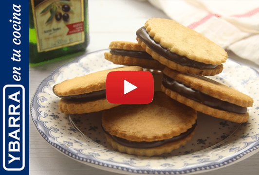 Galletas rellenas de chocolate
