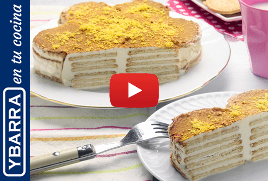 Tarta flor de limón sin horno