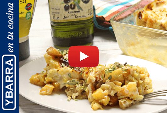 Bacalao gratinado con patatas
