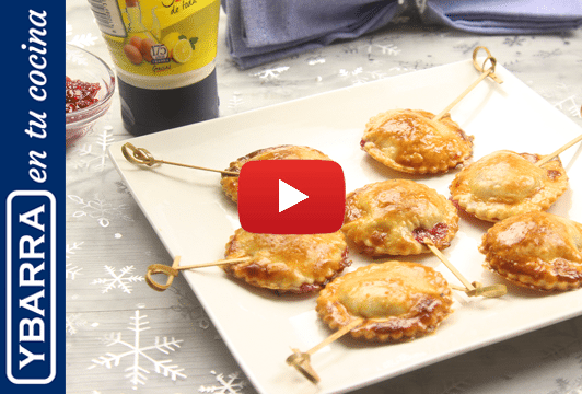 Piruletas de mermelada y queso