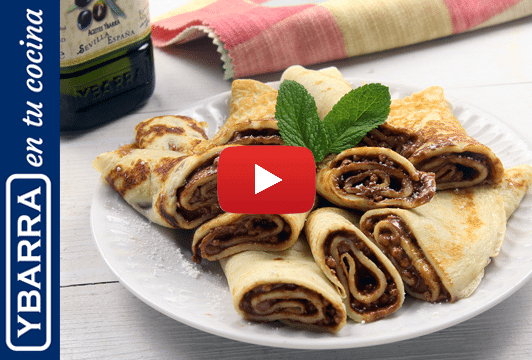 Crepes de turrón de chocolate