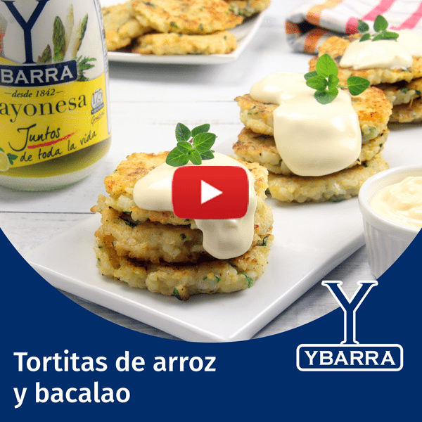 Tortitas de arroz y bacalao