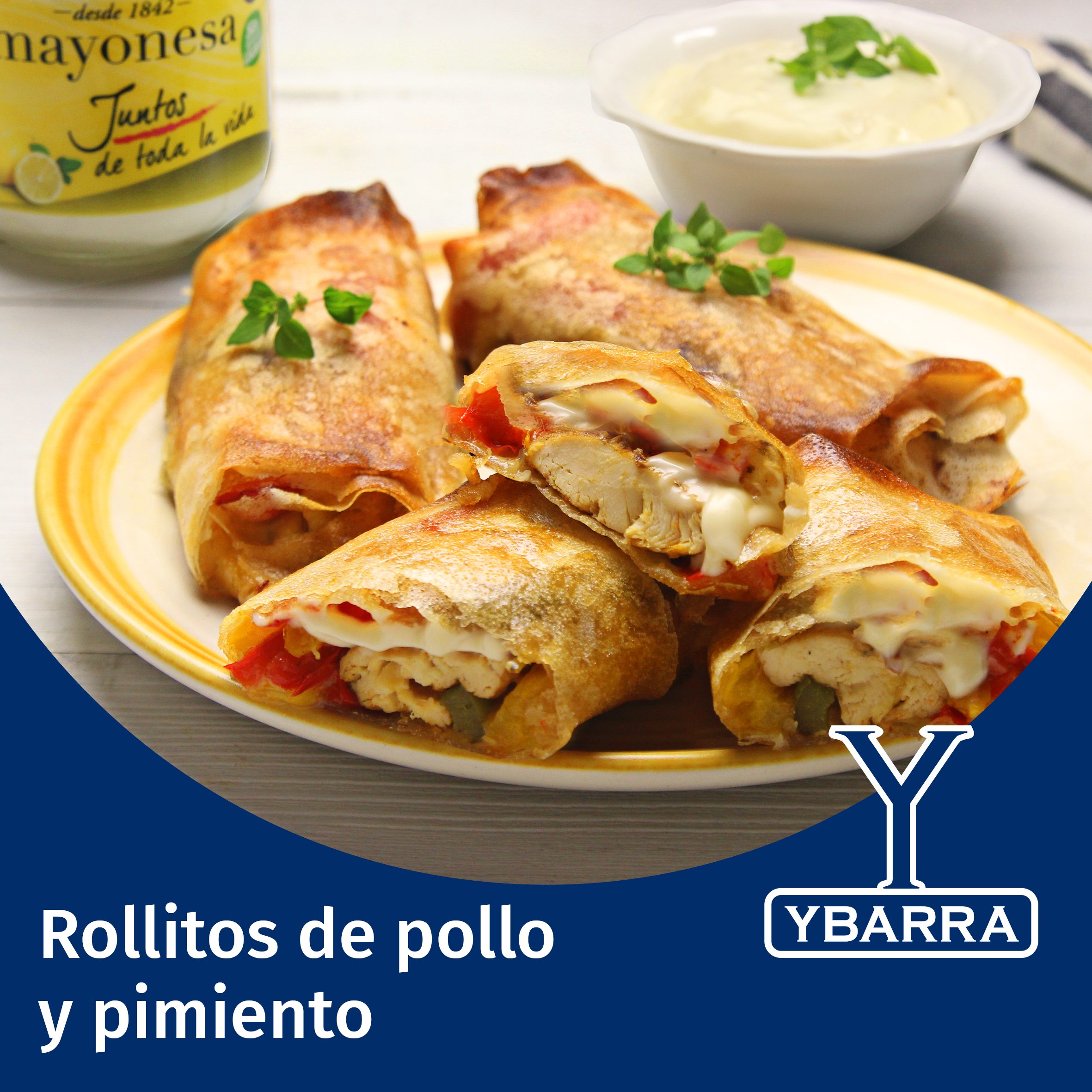 Rollitos de pollo y pimiento