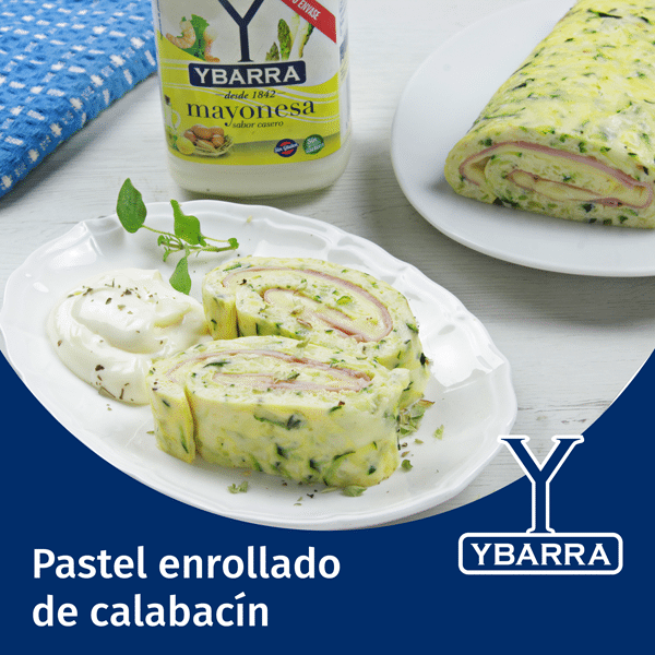 Pastel enrollado de calabacín