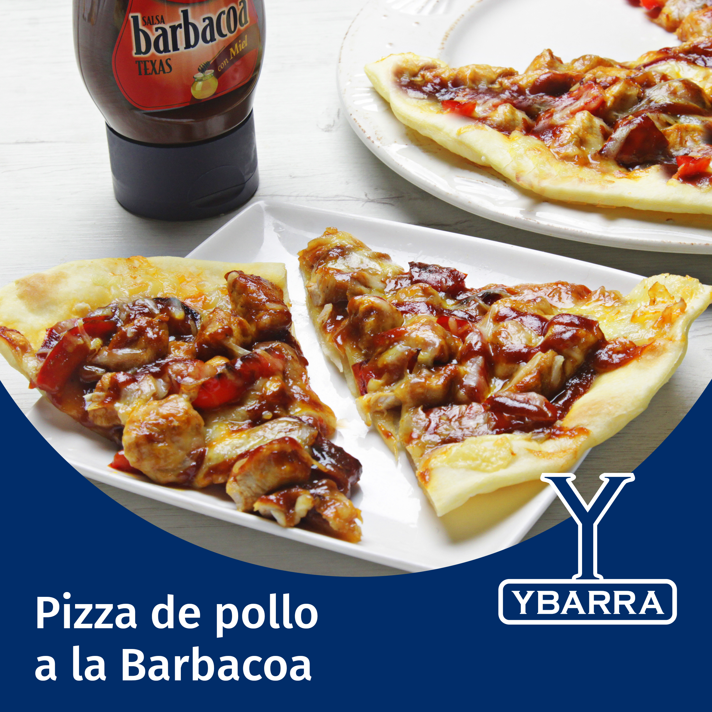 Pizza de pollo a la barbacoa